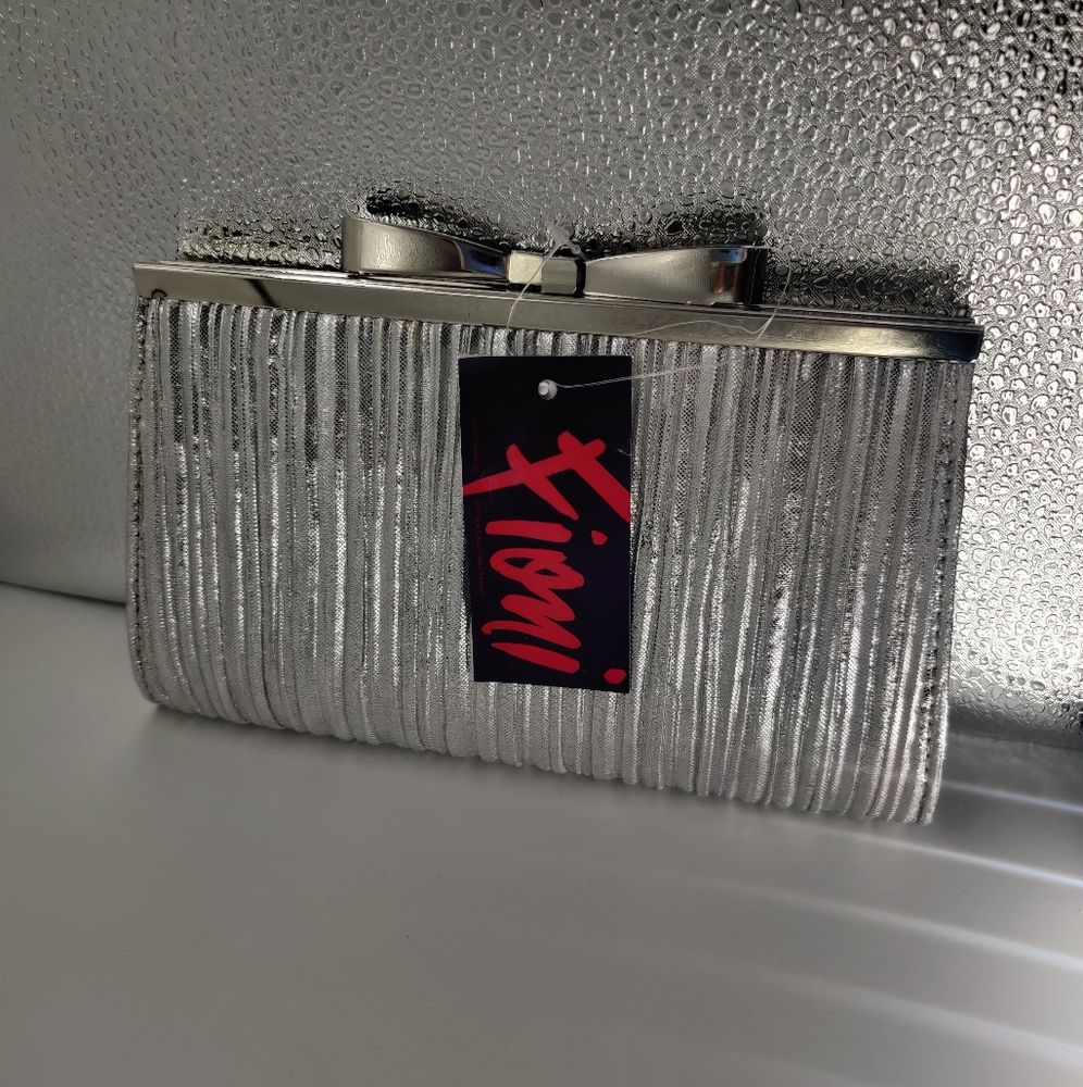Fioni Silver Clutch Purse